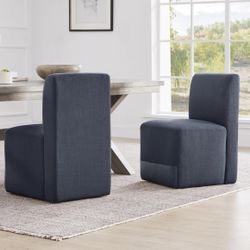 CHITA Dining Chairs with Casters Set of 2