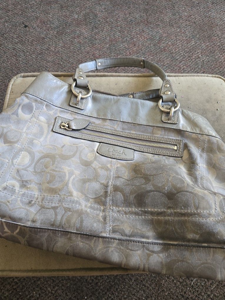 Gray Coach Purse