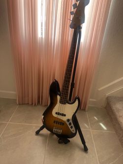 Fender Bass Guitar and stand