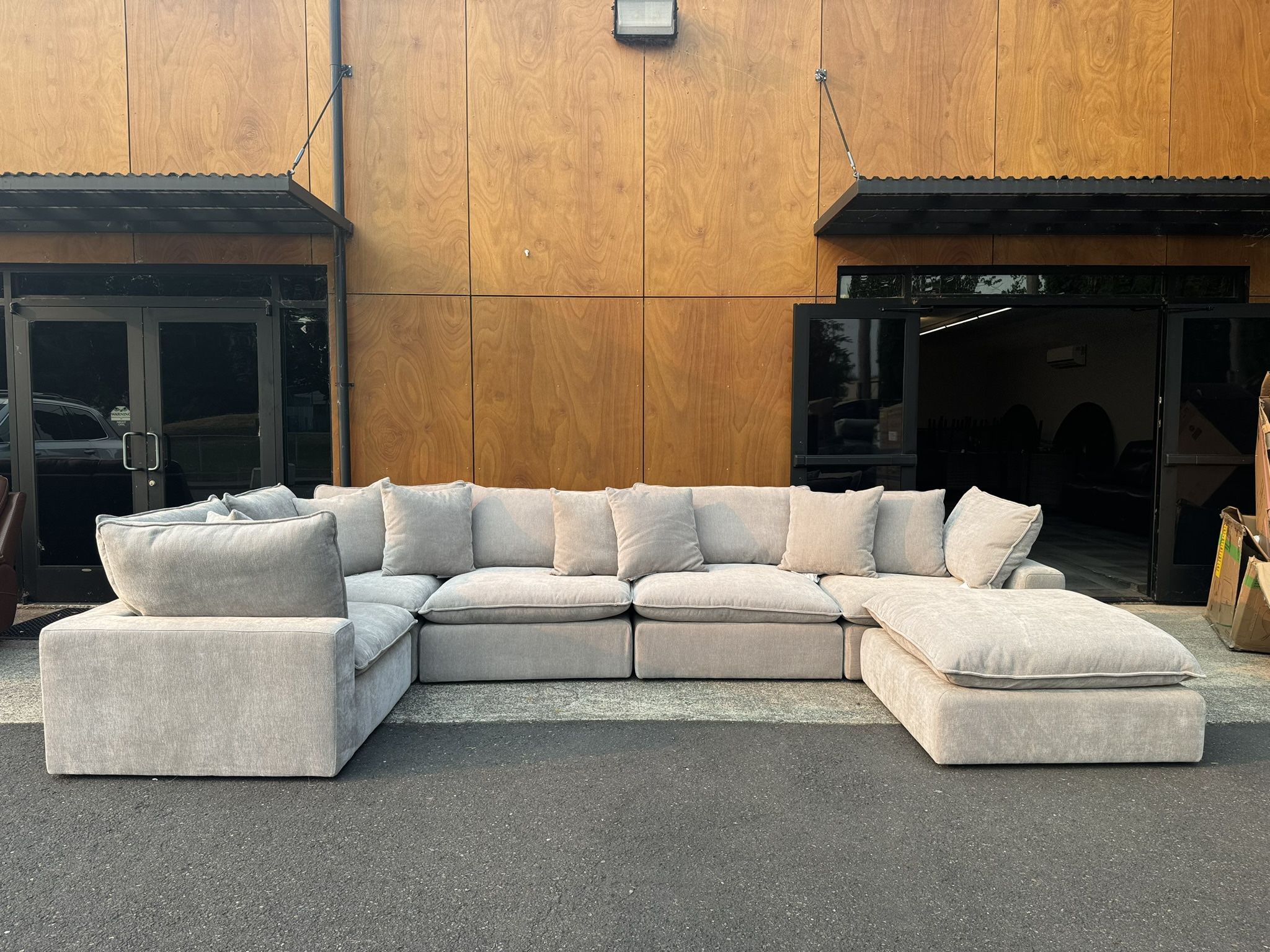 Sereen 6-piece Fabric Modular Sectional, Taupe