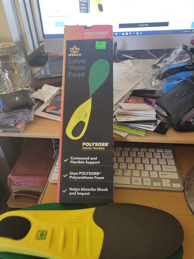 Spencer Polysorb Cross Trainer Insoles #5 Men's  12-13.5