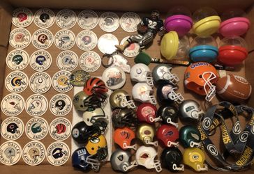 Vintage mini football helmets