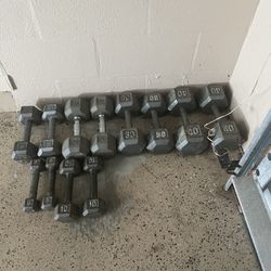 Dumbbells And Bar With Weights