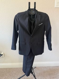 Black Formal Suit in 4 Piece in size 12 for Boys