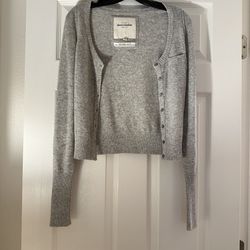 Abercrombie Kids Gray  Button-Up Cardigan
