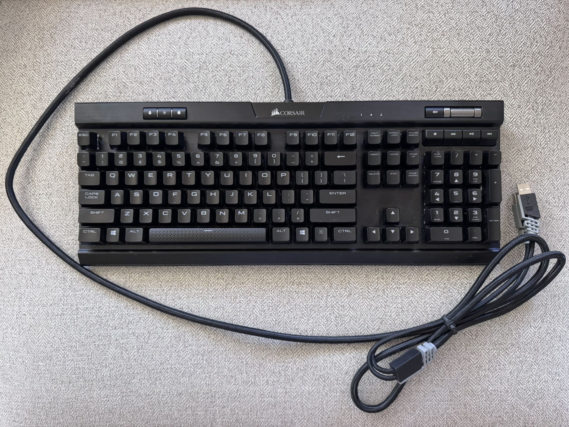 Corsair K70 MK.2 Mechanical Gaming Keyboard – Cherry MX Red Switches – RGB, USB Passthrough