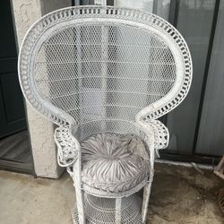 Vintage Handwoven Peacock Chair 