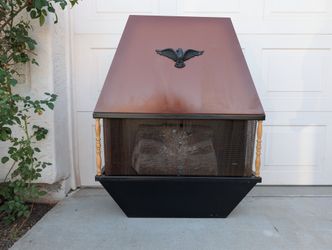 Mid Century Metal Fireplace