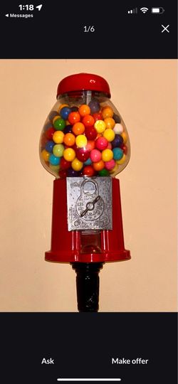 Authentic Carousel brand GUMBALL MACHINE 😊. King Carousel Combo - Replica of the original King Carousel gumball machine, with black cast iron stand