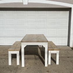 Indoor Or Outdoor Farmhouse 6ft Or 8ft Dining Tables Any Color Can Deliver!