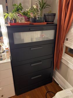 2 black dressers
