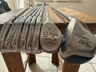 TaylorMade Golf Club Lot RH R540 Driver Burner Rescue 15° Tour Preferred Irons