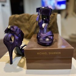 Royal purple Michael Shannon high heel shoes