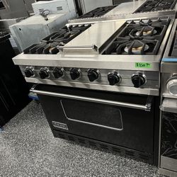 Viking Professional 36 Inch Gas Range Stove In Black