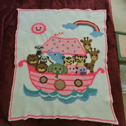 Noah  Ark Baby/Toddler Afghan