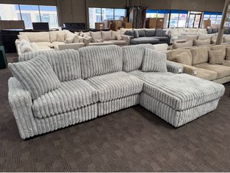 Light gray deep seated sectional