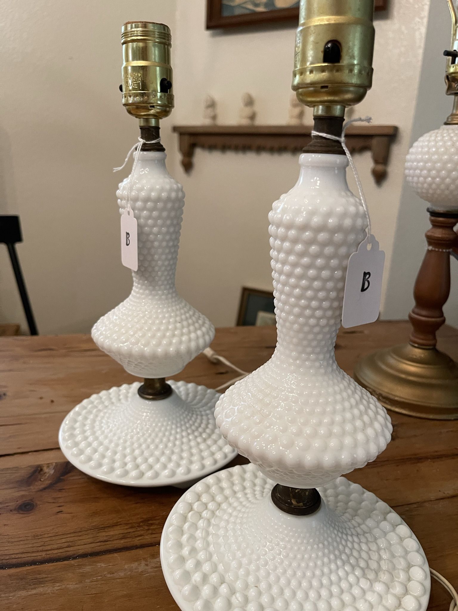 Milk Glass Lamps 