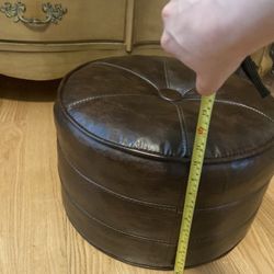 Round Brown Mid-Century Modern Ottomans, Footstools & Poufs