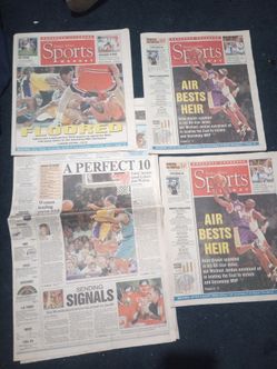 vintage 90s kobe bryant newspapers
