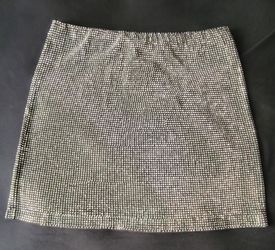 Zenobia Silver Sequin Mini Skirt