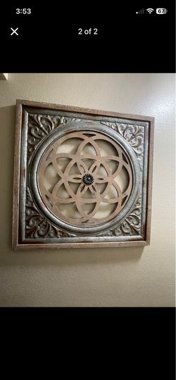 Rustic Wood Metal Wall Decor Art