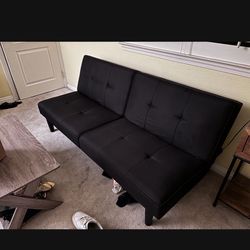 Futon Sofa Black