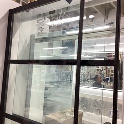 60” x 60” bathtub door black color new display glass with easy to clean film protector ready for pick up today