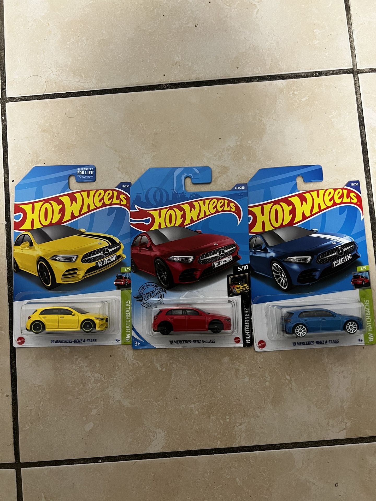 Hot Wheels 19 Mercedes A Class Set Of 3