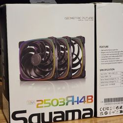 6 Geometric Future PC Case fans 