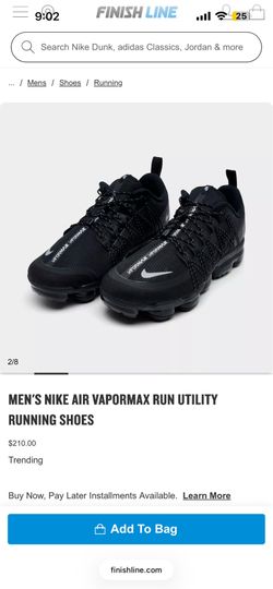 Nike Air VaporMax Run Utility Black Reflective Men’s 7.5 NEW IN BOX