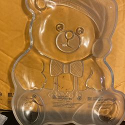 Cute Glass Bear Serving Tray