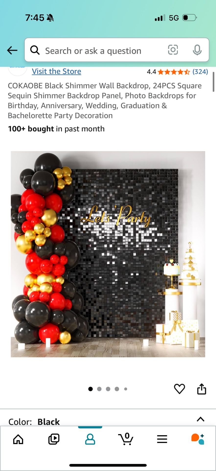 Black Shimmer Wall Panels