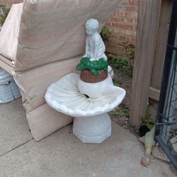 33" H Henry Studios Heavy Solid Concrete Outdoor Patio Fountain 