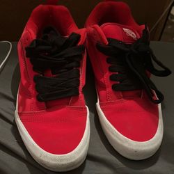 Red vans knu school low size 9.5