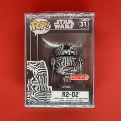 Star Wars Funko POP 31 Futura R2-D2 Target Exclusive Protector Hard Stack