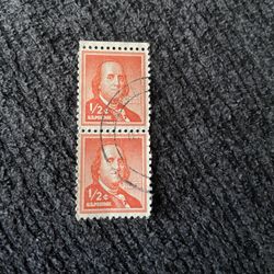 1/2 cent Benjamin Franklin stamp