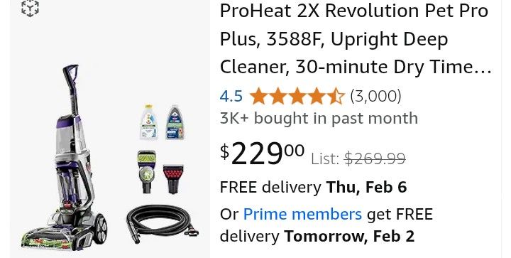 Bissell ProHeat 2X Revolution Brand New In The Box Only For Today The Price