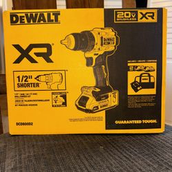 DEWALT 20V MAX Lithium-Ion Cordless Brushless 1/2 in. Drill Driver Kit with (2) 2.0Ah Batteries, Charger and Bag Drill
