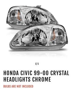 Clear EK 99 To 00 Honda Civic DNA Motoring Headlights
