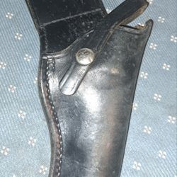 Vintage Don Hume Black Leather Gun Holster Jordan H216 No 14 w/ Belt Loop RH