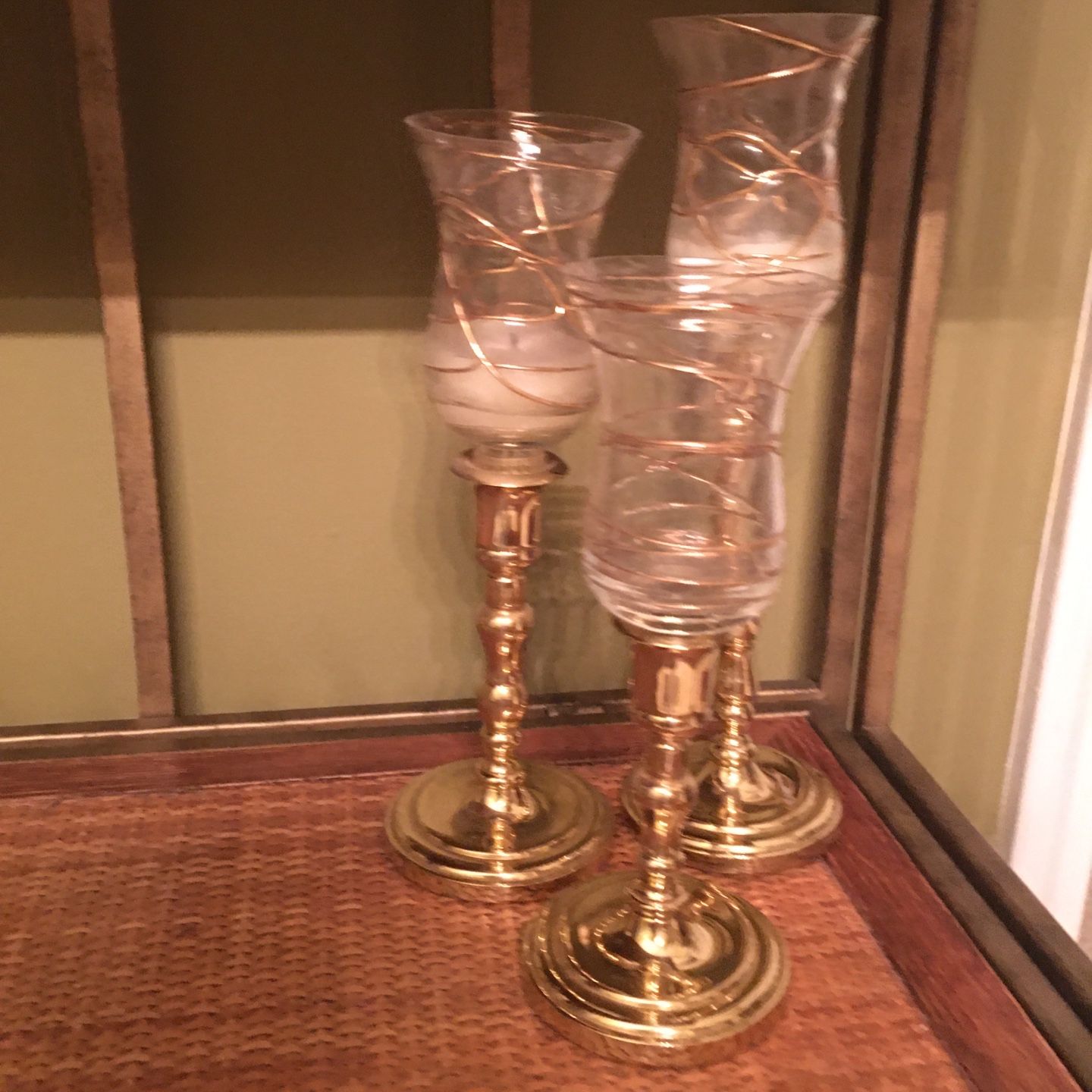 3 GENUINE BRASS CANDLEHOLDERS