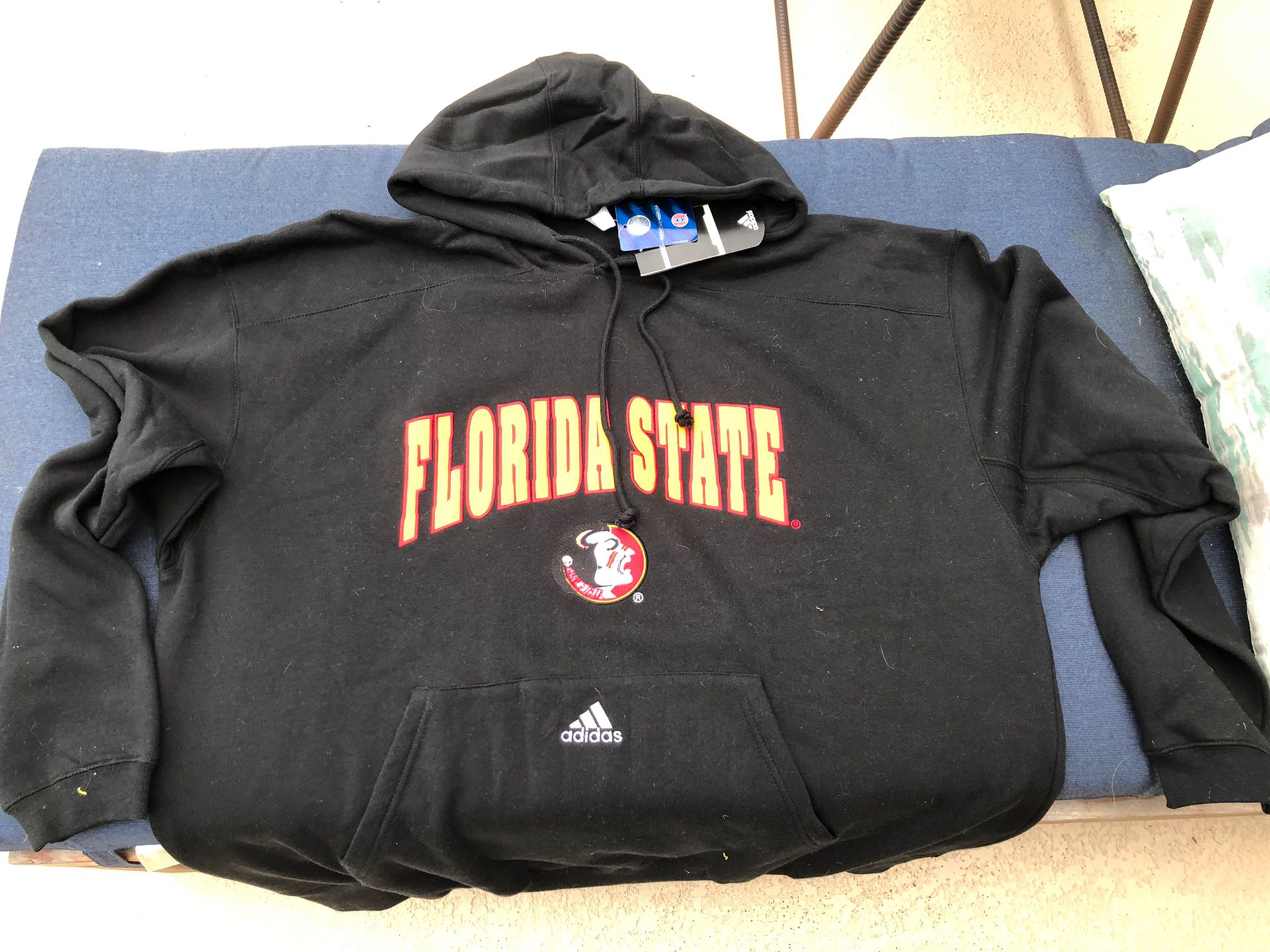 New 2xl Black Adidas Florida State Seminoles Hoodie Sweatshirt