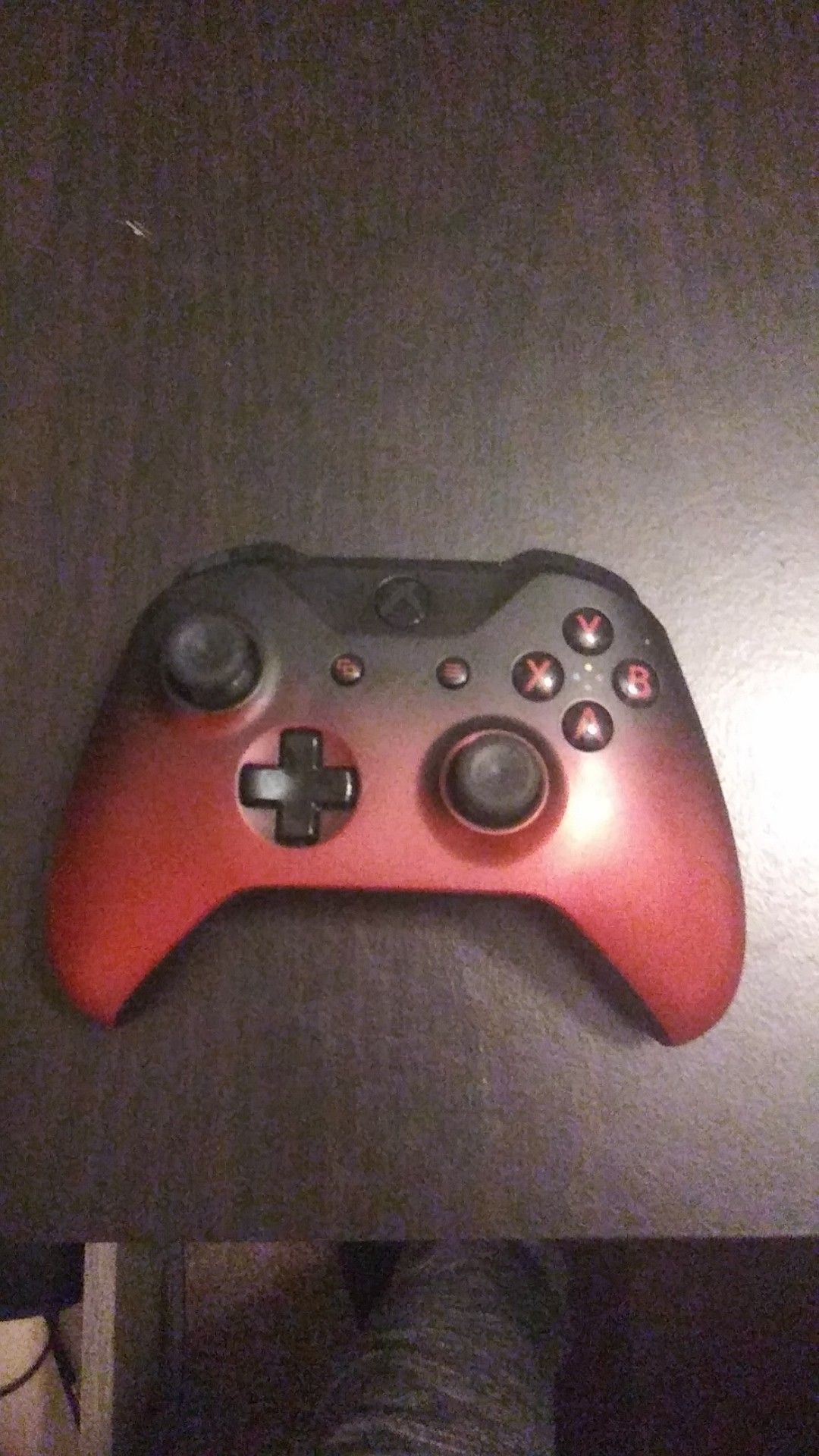 Xbox one controller lava red and black