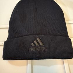 Black Unisex Adidas Cuffed Knit Beanie