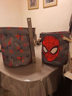 Spiderman baskets with Rope Handles