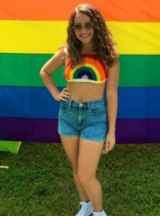 New Crochet Pride Rainbow Halter Crop Top