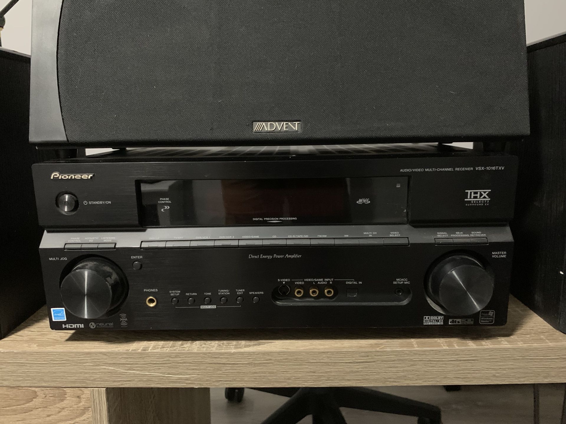 Pioneer VSX1016TXV Receiver 1080p HDMI w/Polk and advent speakers for