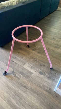 Pink Metal  Stand with Wheels