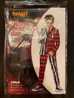 Kid’s Halloween Costume: “Twisted” Circus Suit- Unisex Size 8-10