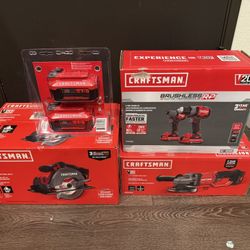 Craftsman 20v Drill/Driver/Circular Saw/Angle Grinder Kit